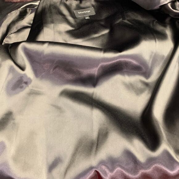 MACKAGE Size XS Black Brown Lambskin Leather Rabbit Fur Ombre Zip Jacket - Picture 8 of 11